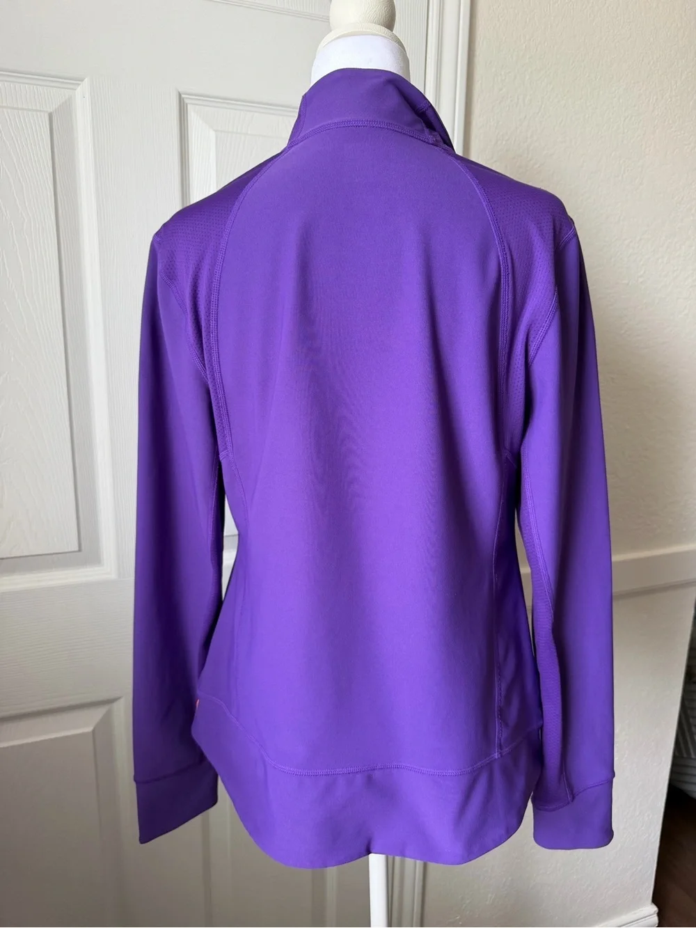 ⁠Lucy Tech Full Zip Track Jacket Purple Size L Athletic Running Yoga Thumbholes⁠